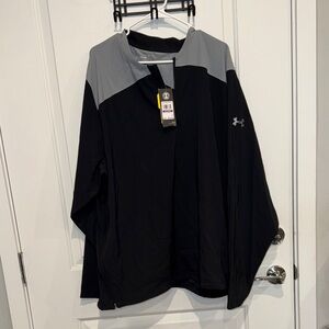 Under Armour Black and Gray Pullover Wind Breaker
